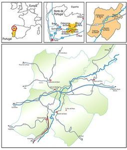 Mapa da Regio de Basto - Regio dos Vinhos Verdes